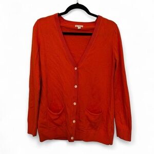 Women's Orange Cardigan Sweater